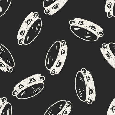 Tef doodle Dikişsiz desen arka plan