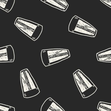 Metronom doodle Dikişsiz desen arka plan