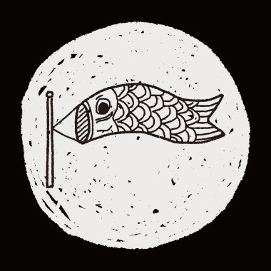 Japon uçurtma doodle