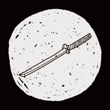 Japon bıçak doodle