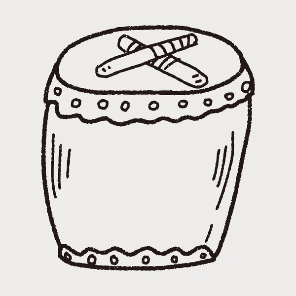 鼓的涂鸦 — 图库矢量图片