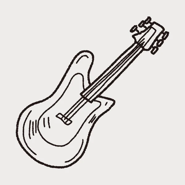 Chitarra elettrica doodle — Vettoriale Stock