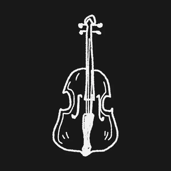 Doodle de violoncelo — Vetor de Stock