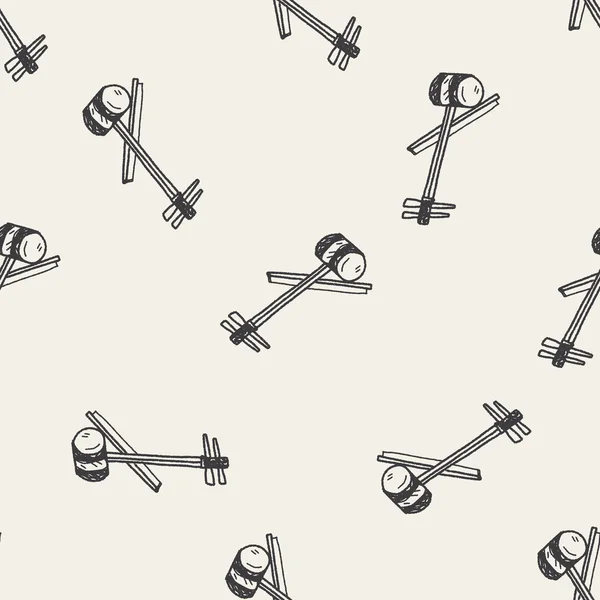 Erhu doodle fond de motif sans couture — Image vectorielle