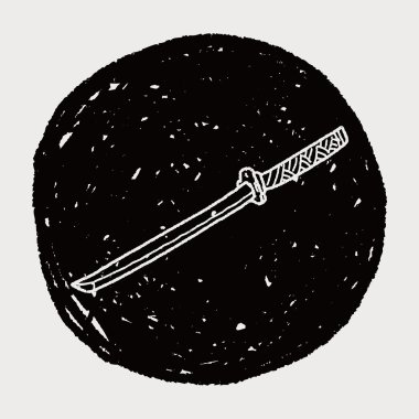 Japon bıçak doodle