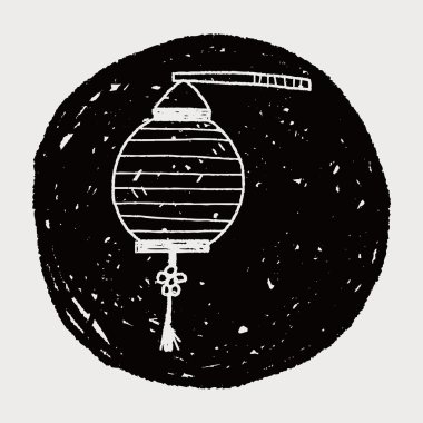 Çin dekoratif fener doodle