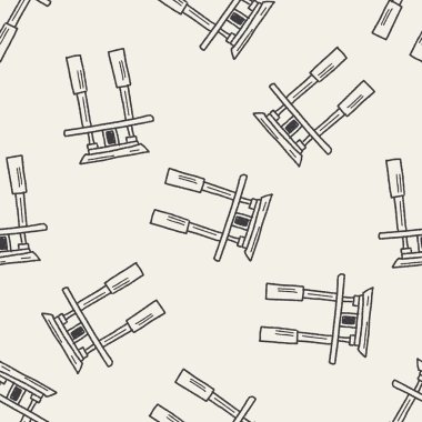 Japonya Arch doodle Dikişsiz desen arka plan