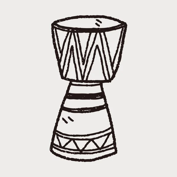 非洲鼓涂鸦 — 图库矢量图片
