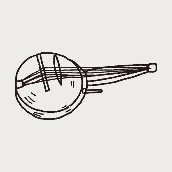 Banjo doodle — Stockový vektor