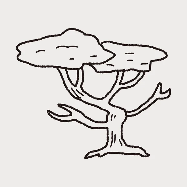 Garabato de árbol — Vector de stock