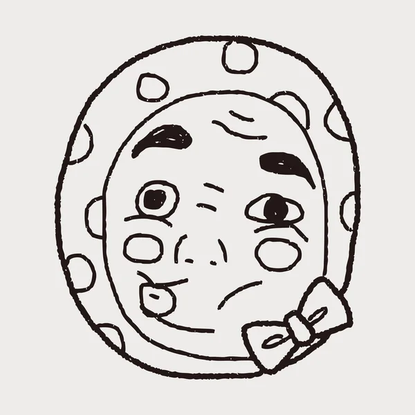 Japon masque voleur doodle — Image vectorielle