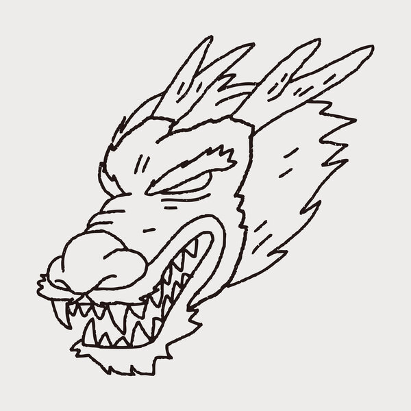 chinese dragon doodle