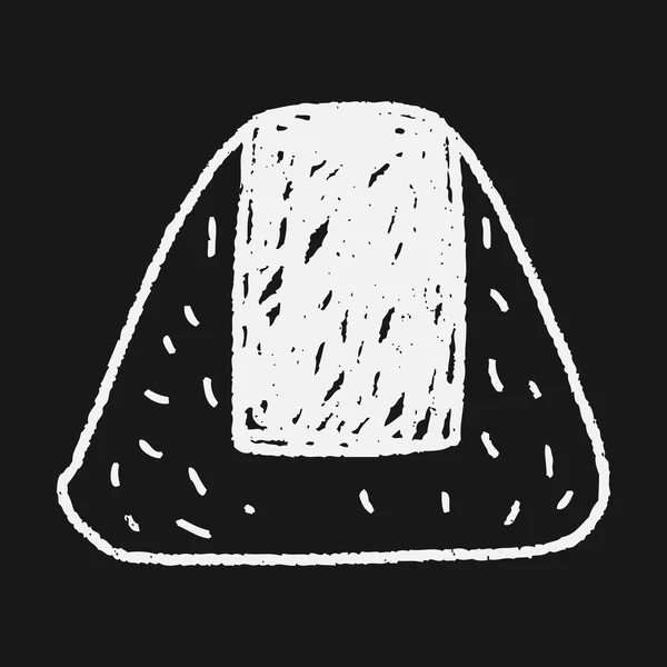 Onigiri doodle — Vettoriale Stock