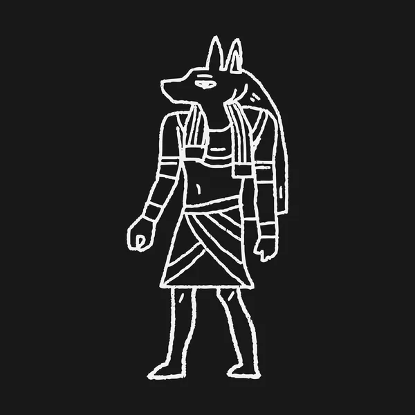 Egypte god doodle — Stockvector