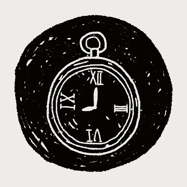 Reloj de garabato — Archivo Imágenes Vectoriales