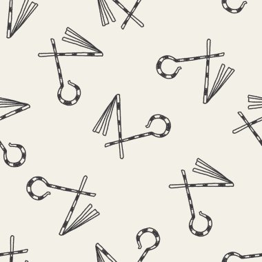 Firavun kamışı doodle Dikişsiz desen arka plan