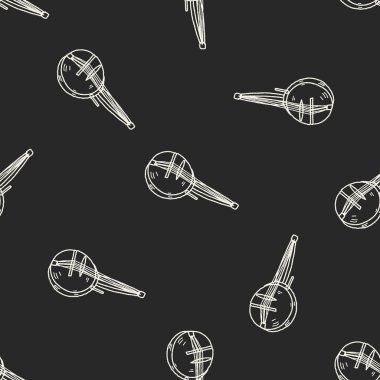 Banjo doodle Dikişsiz desen arka plan
