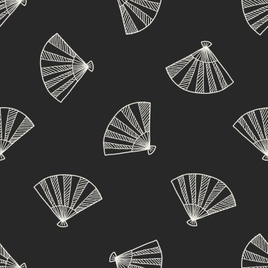 fan doodle Dikişsiz desen arka plan