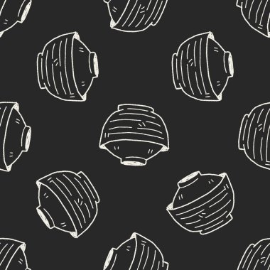 kase doodle Dikişsiz desen arka plan
