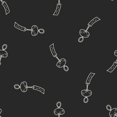 Rüzgar çanı Dikişsiz desen arka plan doodle