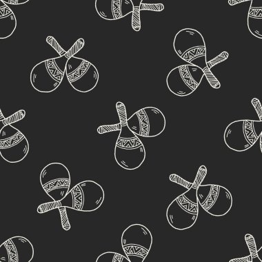 marakas doodle Dikişsiz desen arka plan