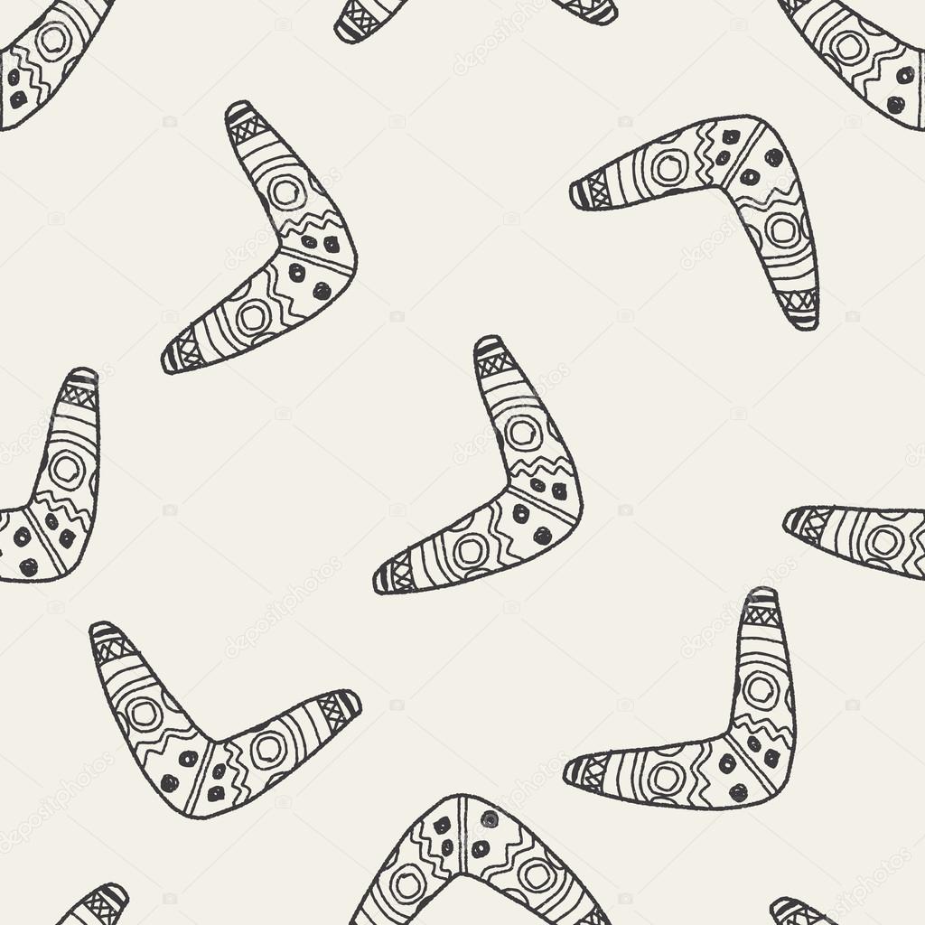 boomerang doodle doodle seamless pattern background