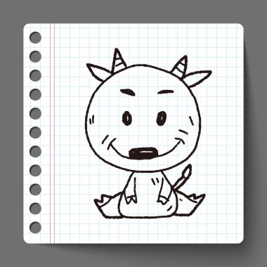 Çince Zodyak koyun çizim doodle