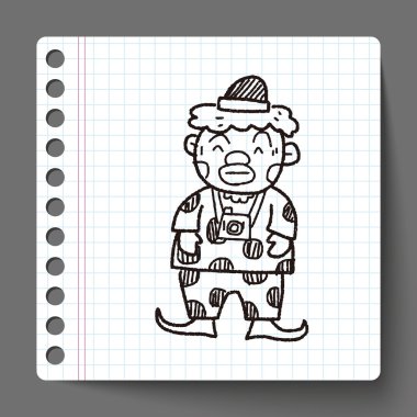 Palyaço doodle çizim