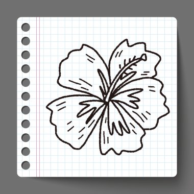 Çin hibiscus doodle