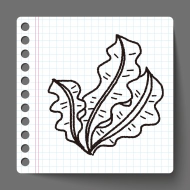 Esmer su yosunu doodle