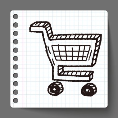 alışveriş sepeti doodle