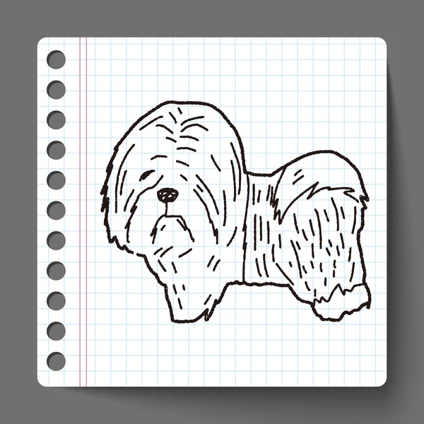 Hond doodle — Stockvector