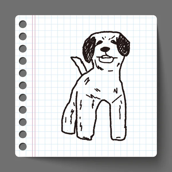 Hond doodle — Stockvector