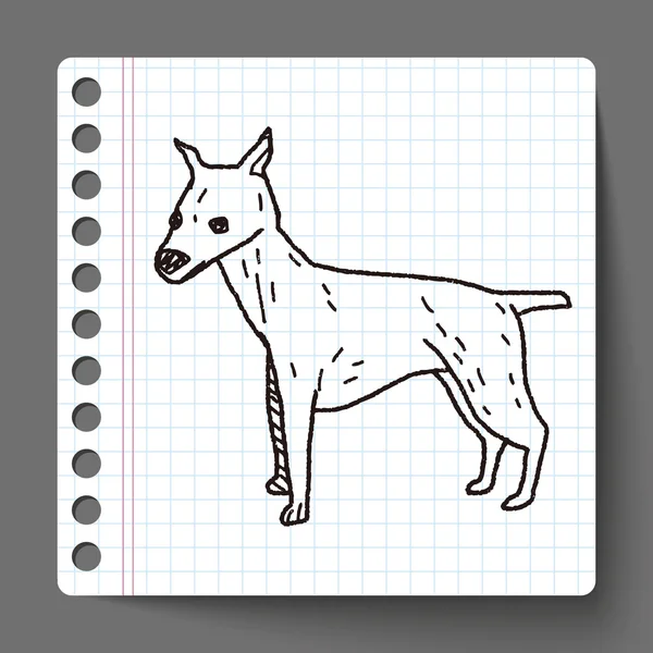 Hond doodle — Stockvector