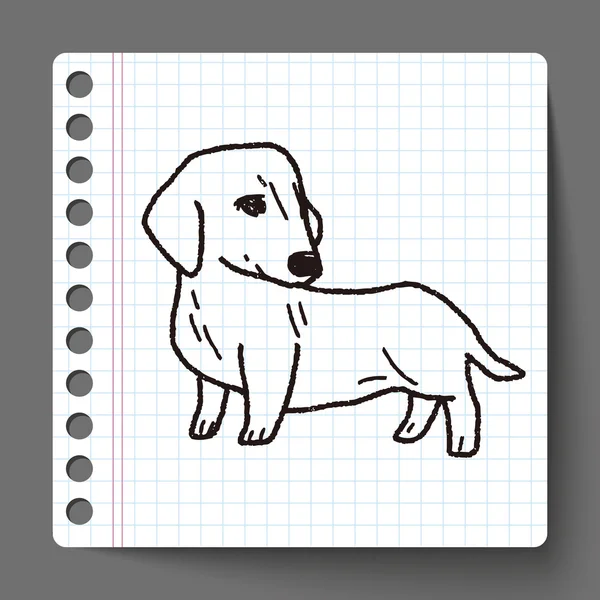 Hond doodle — Stockvector