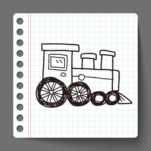 Train doodle — Stock Vector