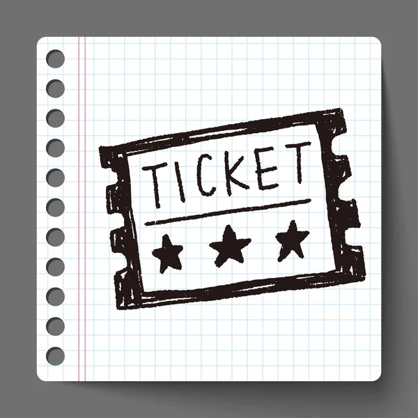 Ticket doodle — Stockvector