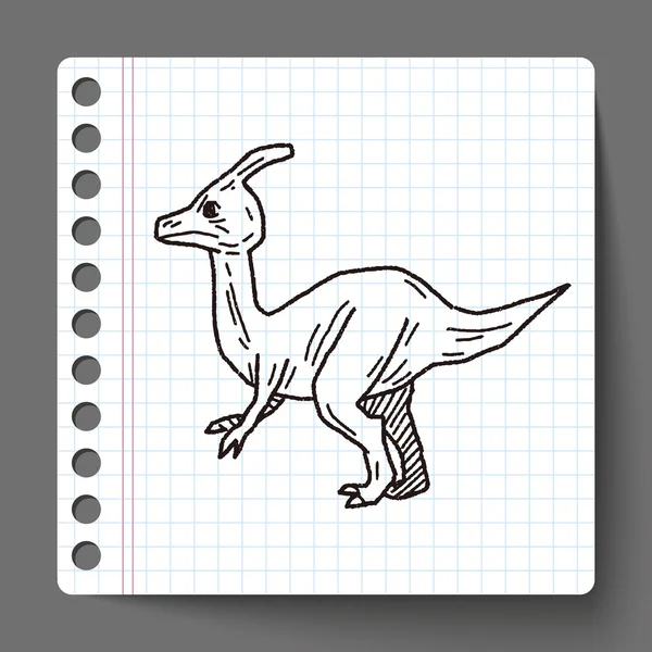 Dinosaurus doodle — Stockový vektor