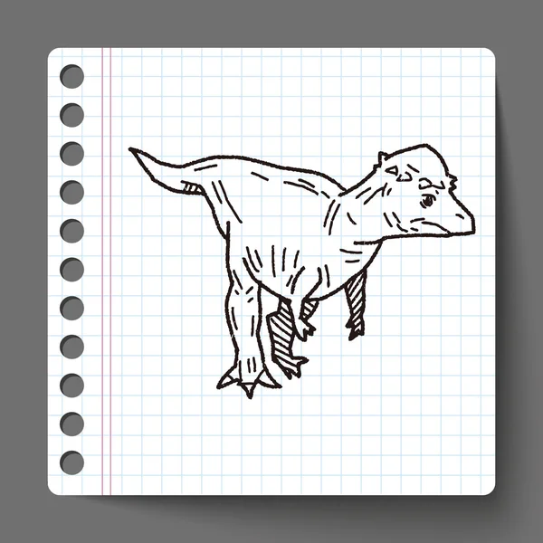 Dinosaurus doodle — Stockový vektor