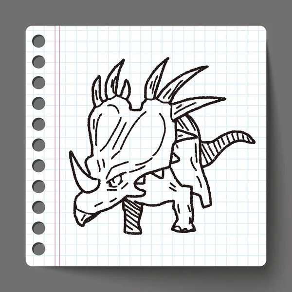 A Triceratops dinoszaurusz firka — Stock Vector