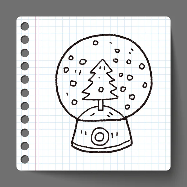 Boule de neige doodle — Image vectorielle