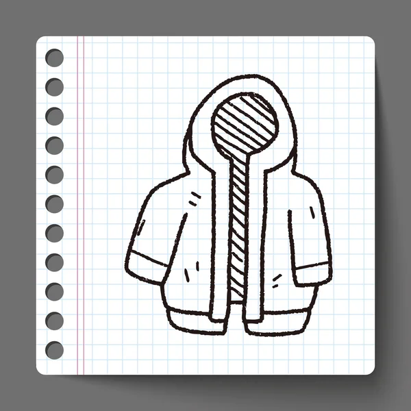 Manteau doodle — Image vectorielle