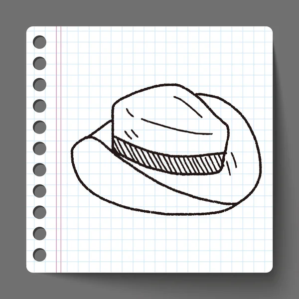 Doodle капелюх — стоковий вектор