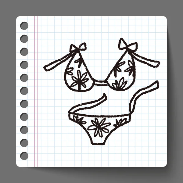 Bikiny doodle — Stockový vektor