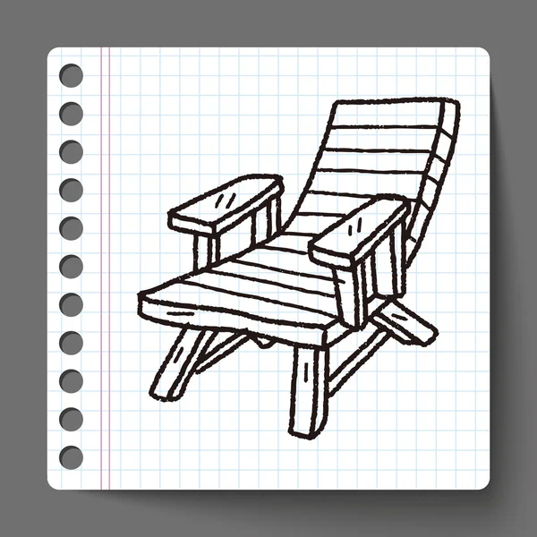 Doodle Chaise longue — Image vectorielle