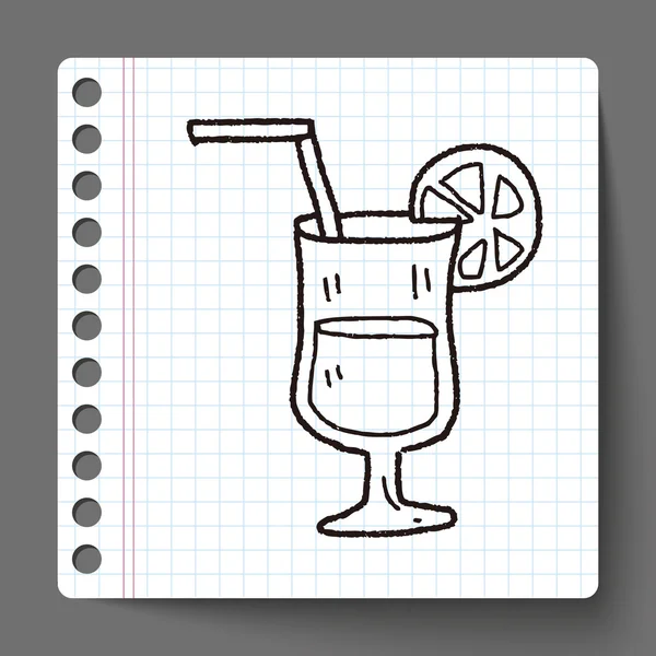 Cocktail-Doodle — Stockvektor