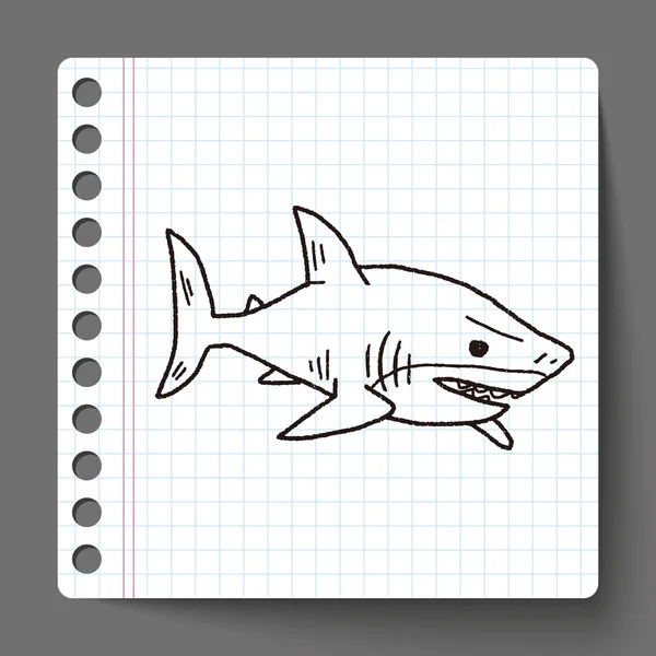 Garabato de tiburón — Archivo Imágenes Vectoriales