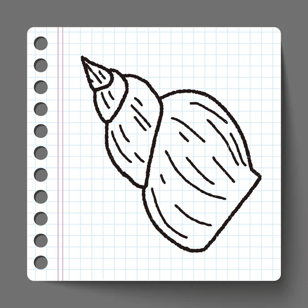 Shell doodle — Stockový vektor