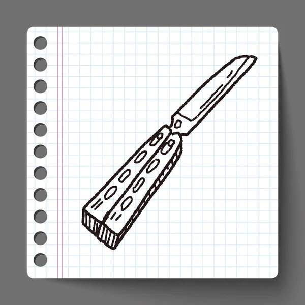 Garabato cuchillo — Vector de stock