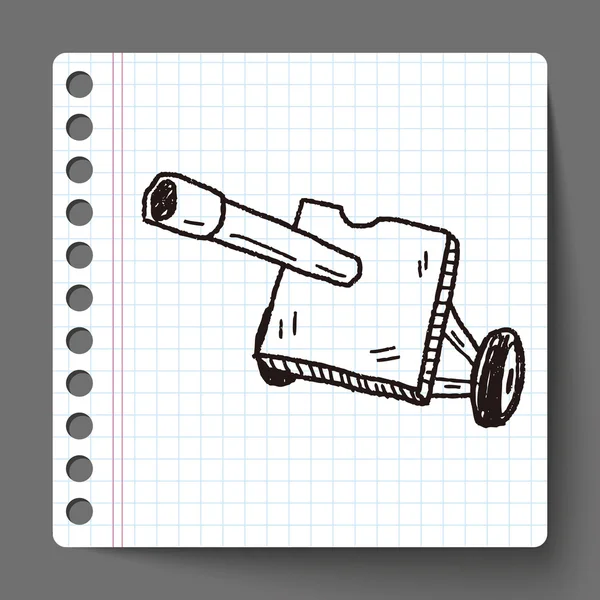 Canons doodle — Image vectorielle